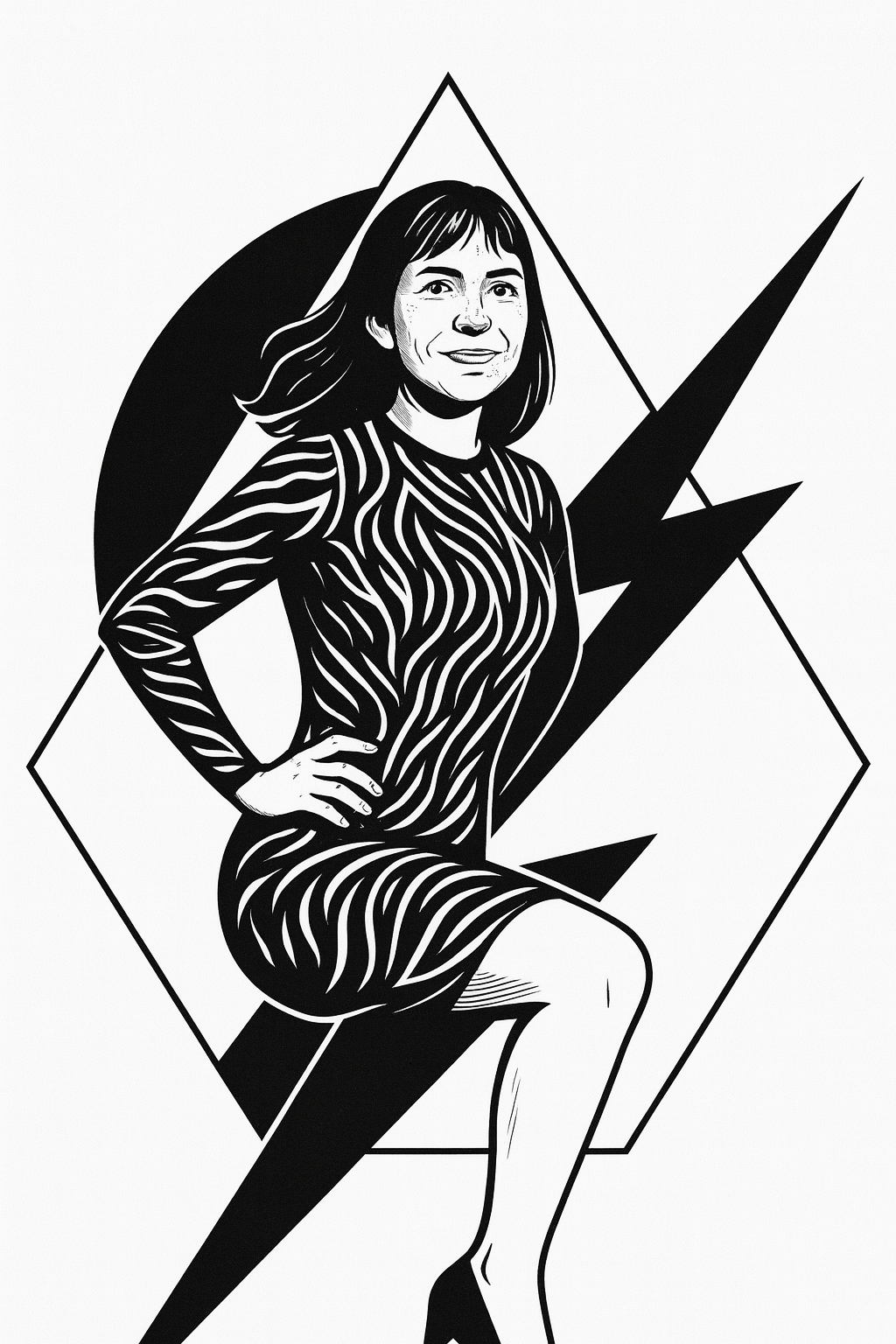 Kristen riding lightning